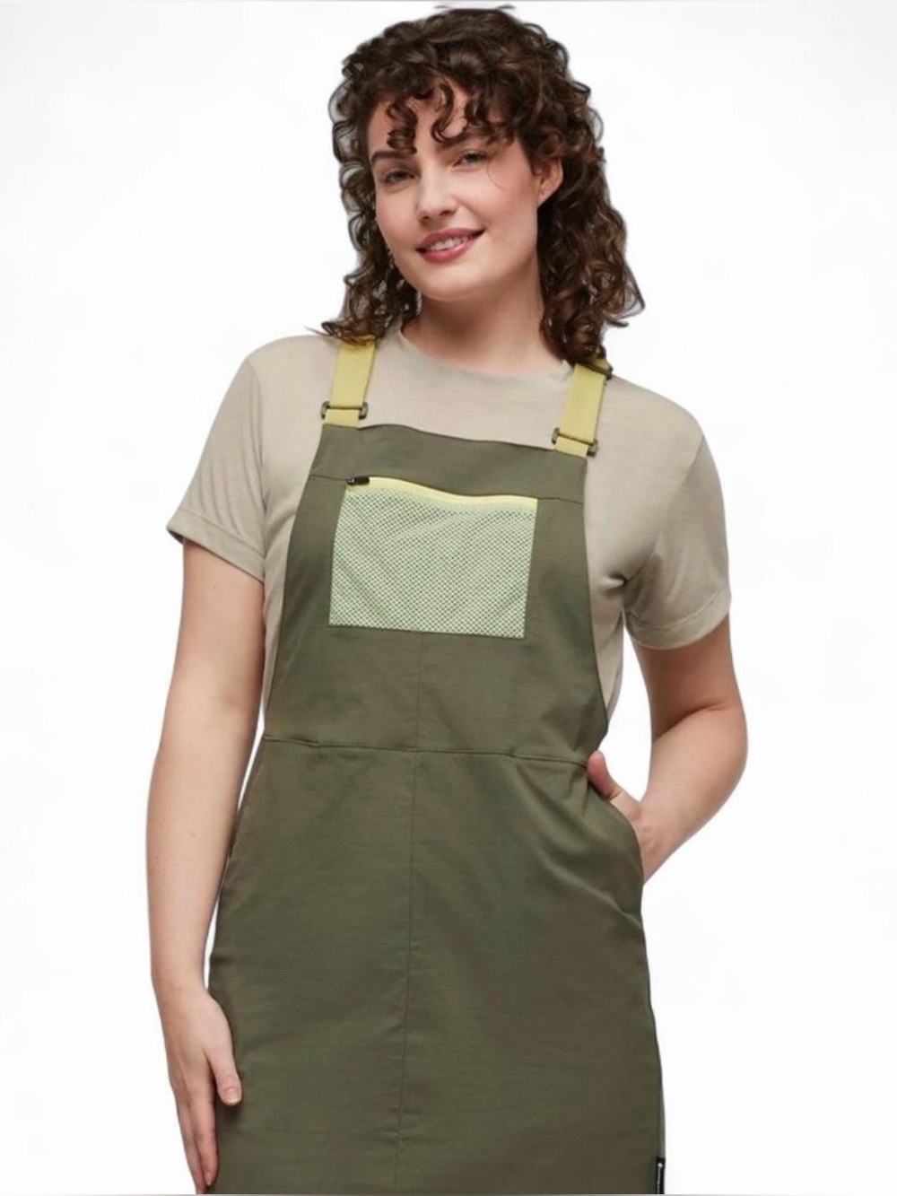 Cotopaxi Women's Tolima Overall Dress in the Fatigue colorway size Medium